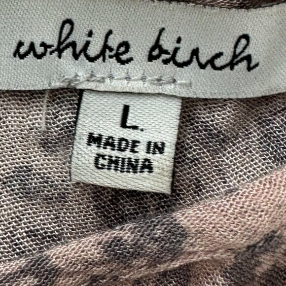 White Birch Leopard Print Babydoll Blouse - Picture 7 of 9